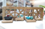جاکلیدی  و جاشمعی چوبی طرح دو پرنده