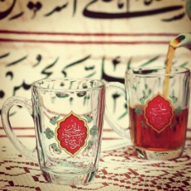 استکان دسته دار بزرگ طرح الحسین سفینه النجاه - محرم