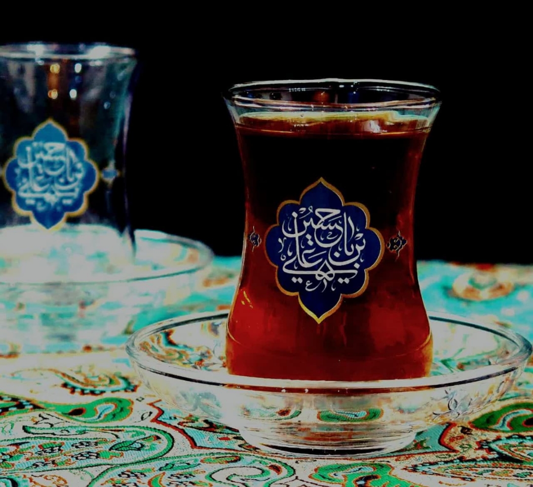استکان کمر باریک طرح یا حسین بن علی - محرم