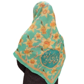 روسری  طرح ای گل یاس گل نرگس تو می آید- گل نرگس - قواره 140