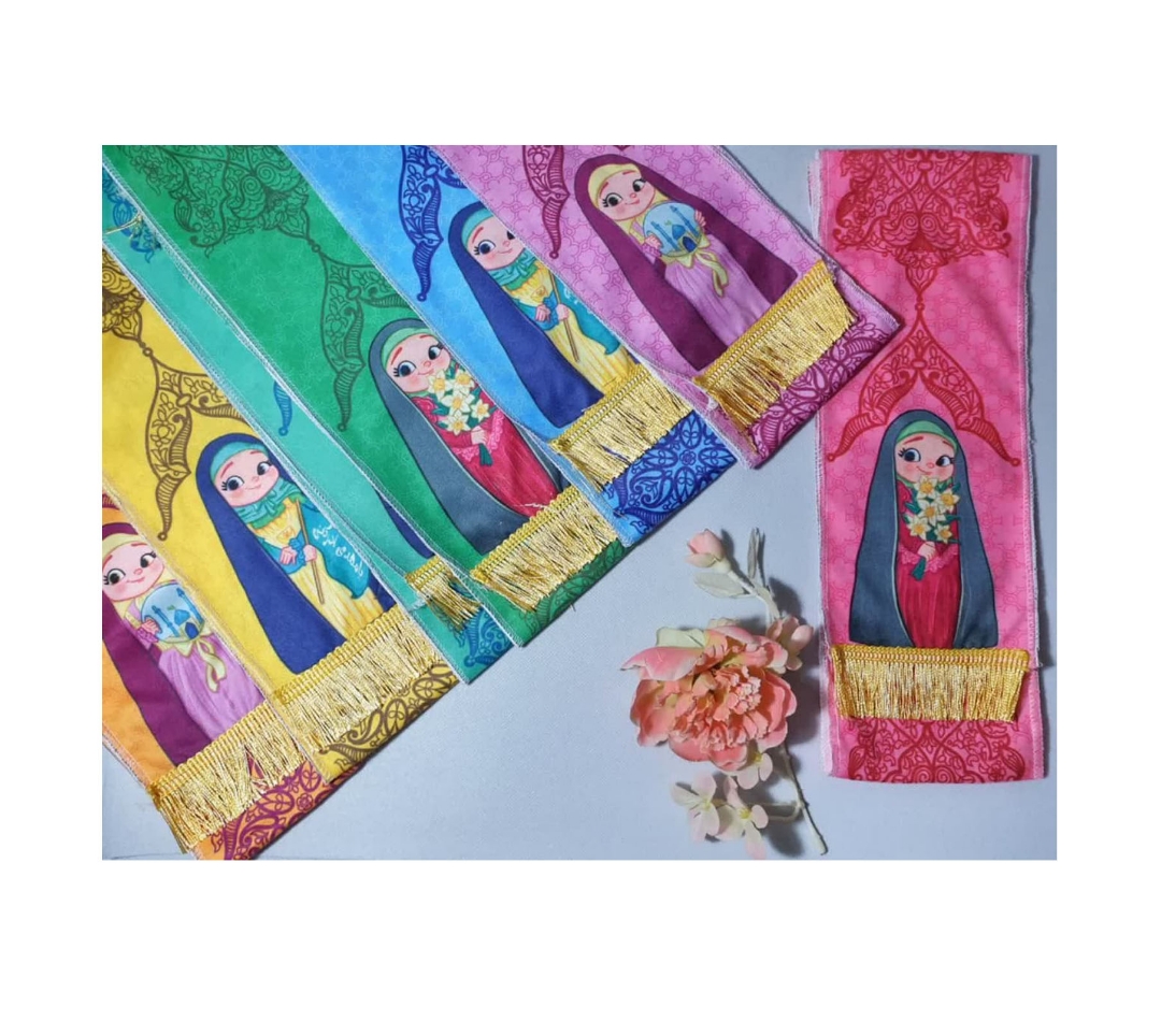 شال کودکانه رنگی طرح های امام عصر - دخترانه