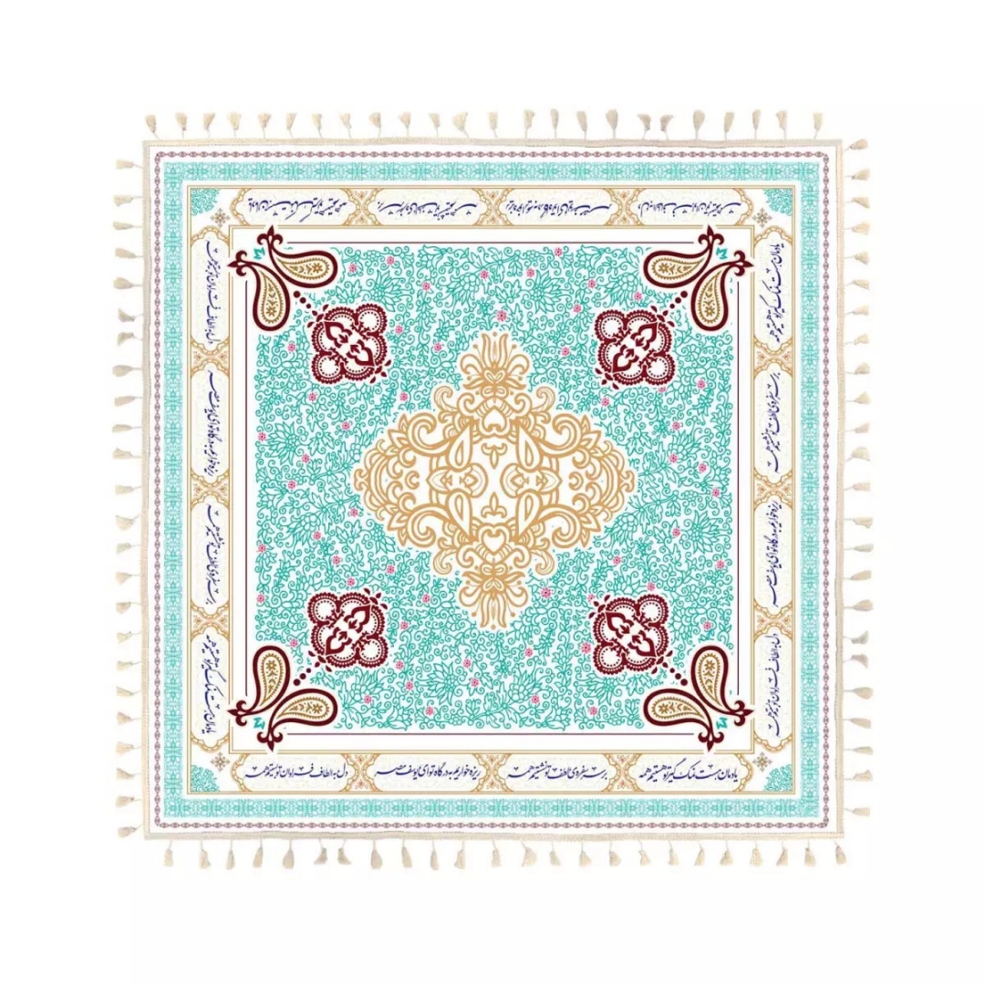 تصویر  سفره سپاس چهار نفره / 120*120سانتی متر / طرح ختایی