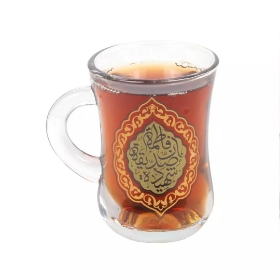 استکان کمر باریک دسته دار طرح  ان فاطمه الصدیقه الشهیده  - فاطمیه