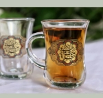 استکان کمر باریک دسته دار طرح السلام علیک یا فاطمه الزهرا  - فاطمیه