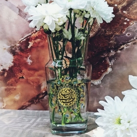 گلدان شیشه ای طرح یا اباصالح المهدی