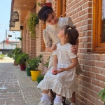 تصویر  پیراهن دخترانه / سفید