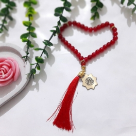 تسبیح 33 دانه پلاک دار یا فاطمه زهرا