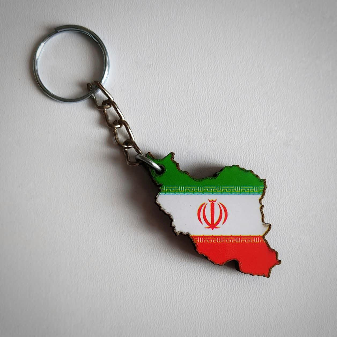 جاسوئیچی چوبی دو طرفه طرح نقشه ایران