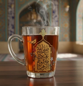 لیوان دسته دار طرح صلی الله علیک یا فاطمه الزهرا