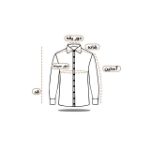 پیراهن مشکی مردانه آستین بلند دکمه مخفی - سایز مدیوم M