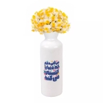 گلدان سرامیکی استوانه ای طرح من گلی دارم که عالم را گلستان می کند