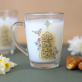 خرید استکان دسته دار بزرگ صلی الله علیک یا فاطمه الزهرا  - بسته 6 تایی | فروشگاه دیدار