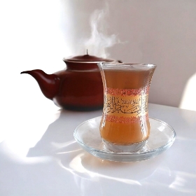 استکان کمر باریک طرح یا فاطمه الزهرا