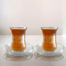 استکان کمر باریک طرح یا فاطمه الزهرا