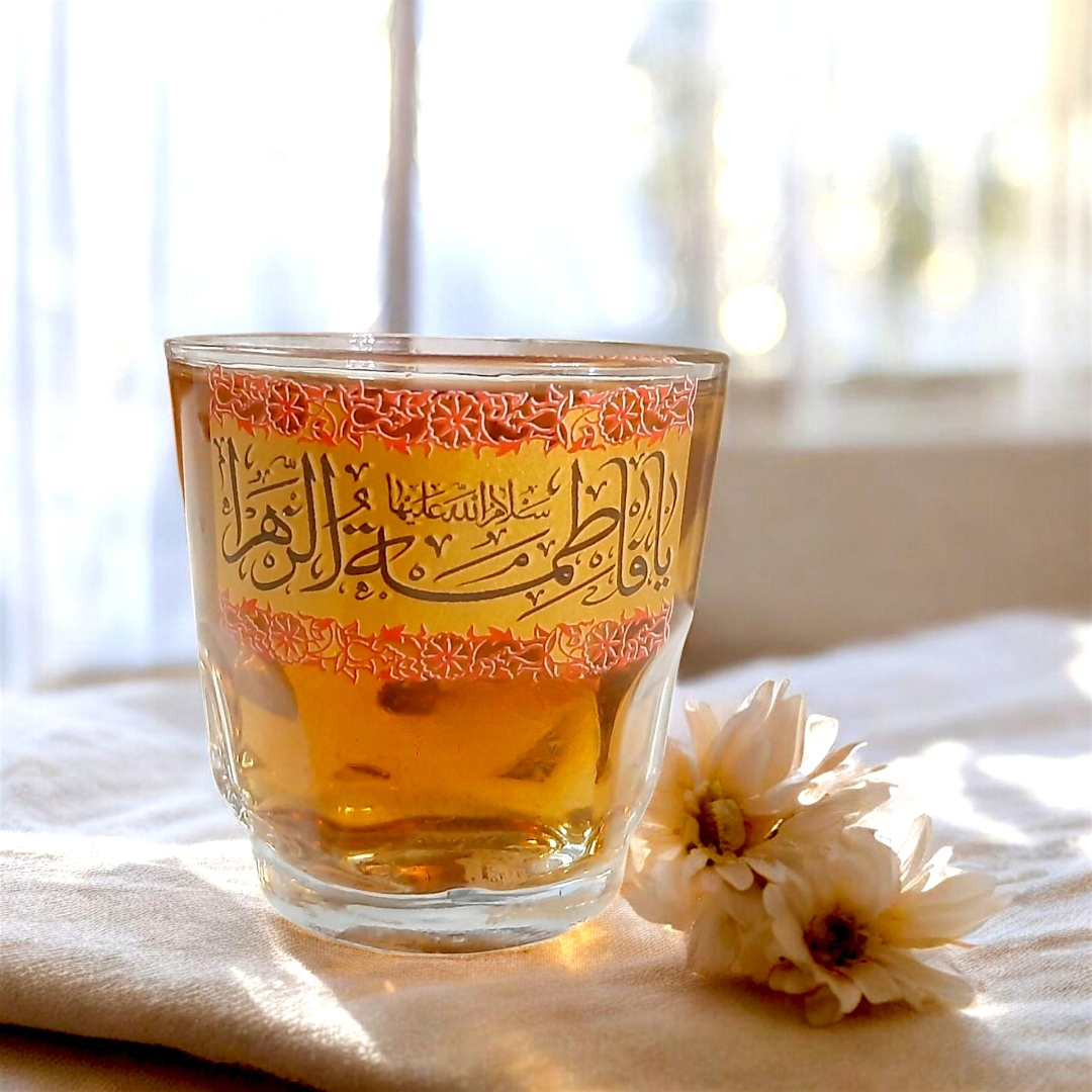 استکان عینکی طرح یا فاطمه الزهرا